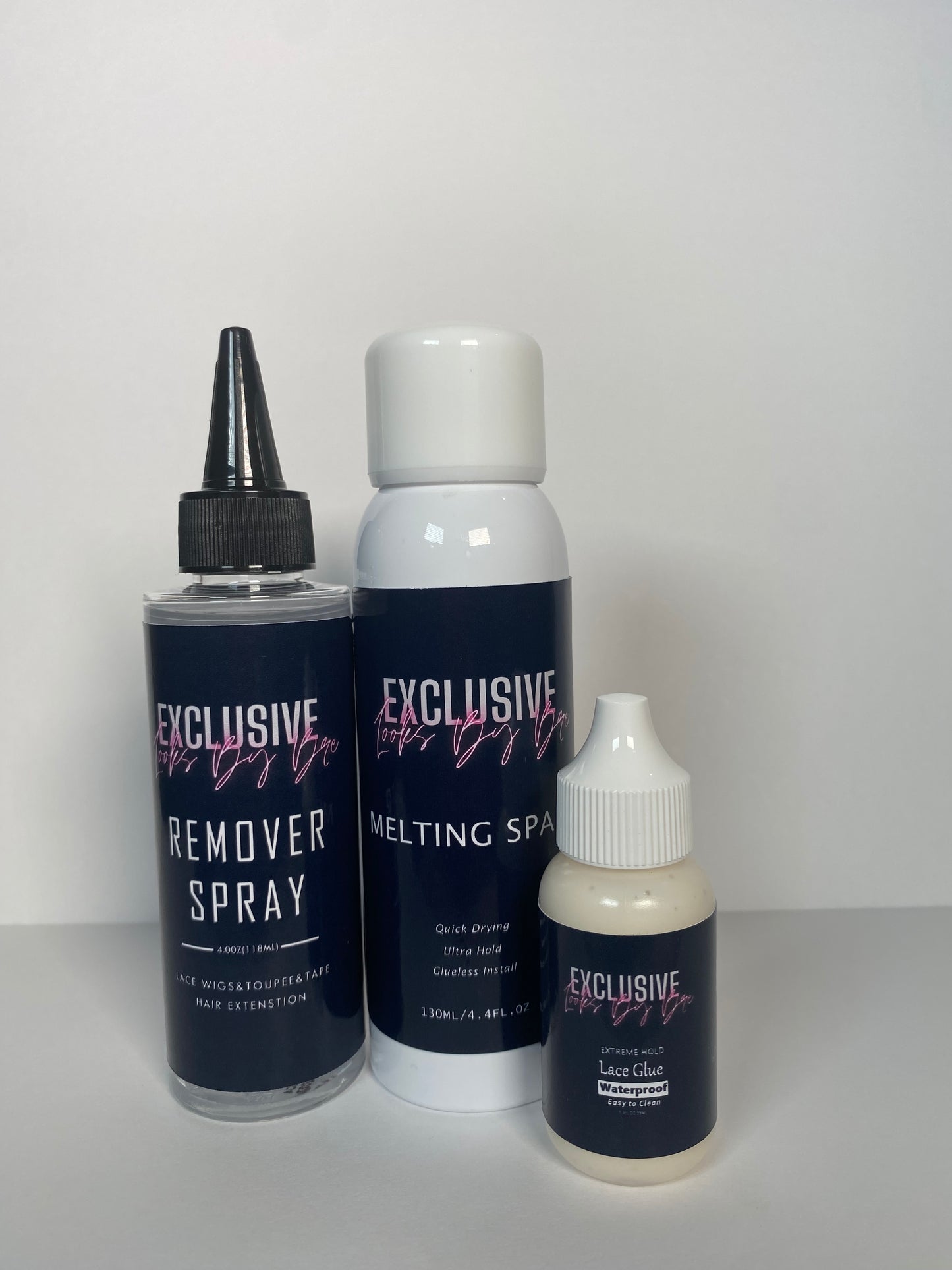 Exclusive Looks By Bre Small Lace Glue + Remover and Melt Spray Kit